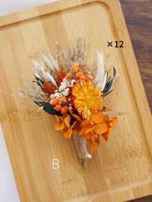 1/2/6/12/20pcs Boho Mini Artificial Flower Bouquet Set, Small Vase Tabletop Floral Decor, Envelope Gift Box Ornaments - Multicolor - View 28