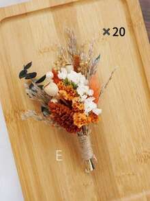 1/2/6/12/20pcs Boho Mini Artificial Flower Bouquet Set, Small Vase Tabletop Floral Decor, Envelope Gift Box Ornaments - Multicolor - View 18