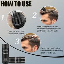 2 PCS 30g Hair Fiber Powder, Covers Hairline, Waterproof & Sweat-Proof, Easy To Clean, Portable Touch-Up, Quick Hair Thickening, Creates Full Contour, Provides Fresh & Voluminous Hair Feel, Suitable For Business Trips & Travel - Multicolor - View 8