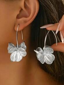Elegant Double-Layer 3D Petal Earrings, High-Quality Jewelry For Daily Wear And Parties, Timeless Accessory Suitable For All Seasons - Flower Earrings - View 8