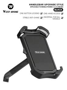 WEST BIKING Dudukan Ponsel Sepeda Stabil Anti Guncangan dengan Sudut yang Dapat Diatur 360° Cocok untuk Sepeda Listrik dan Sepeda Motor, Muat Ponsel 5,4-7,5 Inci - MultiWarna - View 11