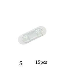 5/15/20pcs No-Drill Cable Clips, Socket Cable Network Cable Data Cable Fixing Clips, Self-Adhesive Network Cable Organizer, Cable Clips, No-Nail Organizer - Clear - View 13