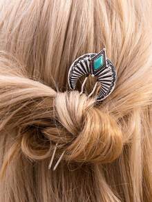 1 Peça Pente de Cabelo de 4 Dentes, Novo Estilo Chinês Elegante e Requintado, Ornamento de Cabelo, Grampo de Cabelo Estilo Antigo - Multicolorido - Visão 12