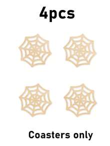 4pcs/1set Halloween Decoration Mats, Halloween Spider Web Decoration Mats, Tabletop Decor, Halloween Trick Or Treat Decoration, Halloween Ornaments, Halloween Room Decor, Party Supplies, Home Decor, Halloween Gift 1pc - Multicolor - View 15