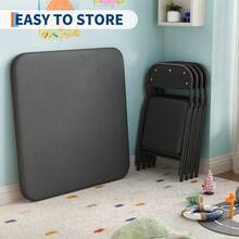 Kselythan Juego de comedor de 3 piezas para 2 personas, juego de comedor compacto que ahorra espacio, mesa y sillas de cocina compactas para espacios pequeños y apartamentos - Negro - Ver 4