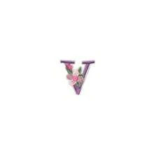 1/26pcs Computer Embroidered Floral Multi-Color English Letter A-Z Badge Patch, Clothing Accessory Decorative Patch With Back Adhesive Embroidery Fabric - Multicolor - View 81