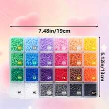 2.6mm Perler Beads Creative Handmade Kit, Includes 48 Animal Perler Bead Patterns, Perler Bead Board And Keychains, Boxed Design, Can Make Puzzle Keychains, DIY Pendants, Suitable For Enthusiasts, Can Make Multiple Patterns, Suitable As Birthday, Graduation, Valentine's Day And Party Gifts, Also Can Be Used As Handmade Gifts For Family, Friends And Classmates. - Multicolor - View 4