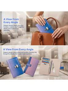 Pomelo Best Dompet Paspor Pomelo Terbaik dengan Motif Gradien dan Slot Kartu, Perlengkapan Perjalanan Penting - MultiWarna - View 7