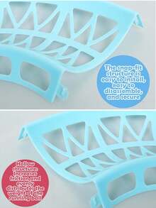Juguete de pista de plástico DIY para hámster, pista desmontable azul para zarigüeya de azúcar (apto para bolas de ejercicio de 12cm/4.72in, 14cm/5.51in y 18.5cm/7.28in), pista de trote para cobaya, fácil de montar, apto para mascotas pequeñas - A - Ver 6
