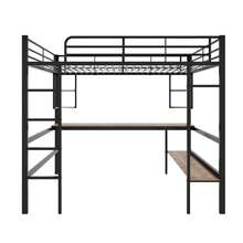 Bed Frame High Bed 140x200cm Metal Black - 黑色 - 查看 6