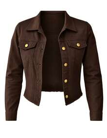 Women Denim Jackets & Coats - 棕色夾克 - 查看 2