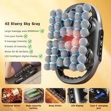 Multifunctional Massage Gun, Muscle Massage Gun, Featuring 9 Massage Modes And 9 Adjustable Speed Settings. Suitable For Use In The Gym, The Office Or At Home. A Practical Gift For Parents, Partners And Friends. Fitness Accessory - Grey - View 14