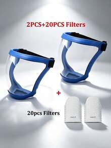 Set de Máscara de Protección Facial Transparente con Hebilla Ajustable - Máscara Facial para Deportes y Montar para Trabajo, Esmerilado, Deshierbe y Protección contra el Corte de Césped - Varios estilos - Ver 8