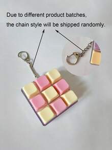 9-Key Cube Pressure Release Button Toy, Creative Keyboard Pendant Decoration, Car Keychain, Bag Charm, Keychain Accessory, Keyboard Design, Adult Fidget Keychain, Pressure Sensitive Keychain, Stress Relief Keychain, Focus Relaxation Zipper Keychain, Birthday Gift, Party Favor, Holiday Gift. Gothic Y2K Style Lanyard ID Card Holder, Car Decor, Bag Decoration - Multicolor - View 24