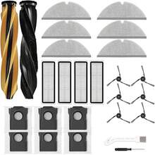26 buah Aksesori Pengganti untuk Robot Penyedot Debu D20 Pro Plus, 2 Sikat Utama, 6 Sikat Samping, 4 Filter, 6 Kantong Debu, 6 Bantalan Pel, 1 Alat Pembersih, dan 1 Obeng - D20 Pro Plus - View 1