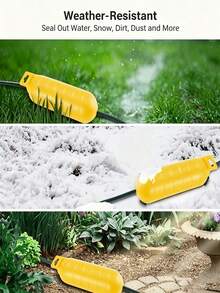 Protector de enchufe para cable de extensión impermeable para exteriores, adecuado para uso en interiores y exteriores, perfecto para luces de vacaciones, luces de Navidad, decoraciones inflables, herramientas eléctricas y ventiladores, con sellado impermeable y diseño de protección para todo tipo de clima - Multicolor - Ver 4