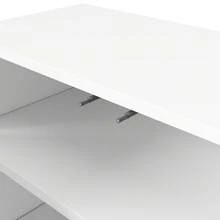Modern Sideboard Walnut Finish - Adjustable Shelves - 120x35x80 Cm - Storage Space For Living Room, - White - View 9