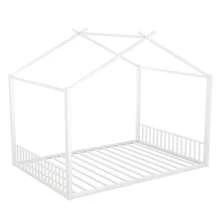 Kids Bed Frame House Shape - 140 X 200 Cm - White - 白色 - 查看 10