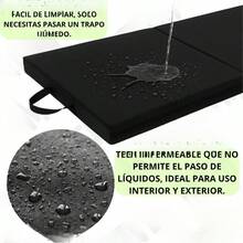 Colchoneta De Yoga Portátil 190x60x5cm Impermeable Antideslizante Resistente Para Ejercicio Pilates Entrenamiento En Casa - Negro1 - Ver 9