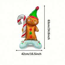 Standing Base Christmas Candy Cane Gingerbread Man Balloon Christmas New Year Party Decoration Aluminum Foil Balloon - Multicolor - View 4