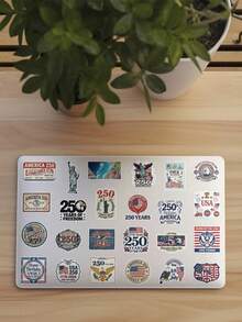 100pcs U.S. 250th Anniversary Stickers For Skateboard, Guitar, Laptop, Suitcase, Storage Box, Room Decor DIY Graffiti Stickers - United States - View 4