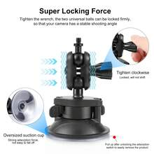 PULUZ 1/4 Inch Magic Arm Suction Cup Mount (Black) - View 3