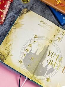 1pc Harry Potter School Notebook, Beautiful House Diary, With 2pcs Planner Stickers, Express Ticket, Magic Adventure Map, Suitable For Harry Potter Fans, Birthday Gift, Back To School Supplies [Official Licensed] - Multicolor - View 5