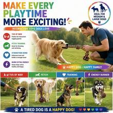 6pcs Durable Knotted Dog Rope Toys - Dog Chew Toys, Suitable For Fun Chewing, Puppy Teething Toys, Interactive Rope Toys - Multicolor - View 6