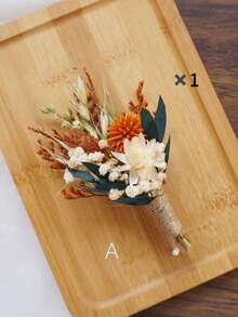 1/2/6/12/20pcs Boho Mini Artificial Flower Bouquet Set, Small Vase Tabletop Floral Decor, Envelope Gift Box Ornaments - Multicolor - View 31