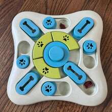 1pc Interactive Dog Puzzle Toy, Slow Feeder With Sliding Lid And Sound Maker For Treat Dispensing, IQ Training Sniffing Toy For Dogs And Cats, Mental Stimulation Feeding Puzzle - Multicolor - View 6