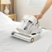 Mattress Vacuum Cleaner, 550W Bed Vacuum Cleaner With 18Kpa Powerful Suction And Dual Dust Bin, HEPA Filter & Heating, Ultrasound Tech & Cleaning Lights, Handheld For Bed, Sofa, Corded, White - White - View 9