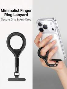 360° Rotating Anti-Tangle + 0.18mm Clip Phone Lanyard Ring Rope Short Metal Buckle Anti-Loss Anti-Theft Multi-Function Self-Locking Hand Strap - Multicolor - View 6