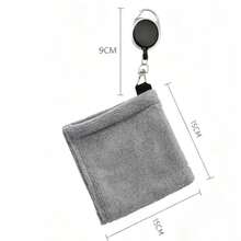 1pc Retractable Clip-On Golf Cleaning Towel, Ultra-Fine Microfiber Absorbent Portable Golf Club And Ball Wiping Cloth For Outdoor Golf Sports - Multicolor - View 3