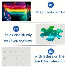 1000 Pieces Adult Mini Puzzle Box - This Precision-Cut Puzzle Is Adult Challenge Level And Scratch-Resistant. With A Dreamy Rainbow Waterfall Theme, It's High Difficulty And Suitable For Adults And Family Entertainment. It Can Be Used As DIY Decoration, Art Collection, And Is Also A Unique Gift For Halloween, Christmas And Brain Training. - Multicolor - View 8