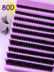 640pcs Eyelash Extension Kit, DIY Segmented Lashes With Tools, Large Capacity Soft False Eyelash Bundle Set, Suitable For Beginners, DIY Home Use, Fluffy And Thick, Easy To Use, Portable And Reusable, Create Natural And Charming Eyes - 彩色 - 查看 15