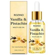 30ml Vanilla Pistachio Multi-Purpose Essential Oil, Powerful Moisturizing, Firming & Brightening, Smoothing Skin, Softening Hair, Nourishing Face, Nail Care, Body Massage, Deeply Moisturizing Hair, Effectively Caring For Hair Quality, 72h Long-Lasting Fragrance - Aloe Vera - View 2