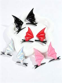 Halloween Headwear - Bat Hairpin - Little Devil Hair Accessory - Festival Party Hair Accessory - Multicolor - View 1