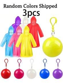 Portable Raincoat Ball Waterproof Raincoat For Men And Women Thickened Disposable Raincoat For Travel Fall Home Decor Wedding Room Dorm Camping Birthday Gift Travel Daily Outdoor Back To School Essential Accessory - Multicolor - View 12