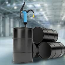 Blue Manual Drum Pump With Lever, Portable Hand-Operated Fuel Transfer Pump - Blue - View 5
