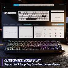 ATTACK SHARK X68 HE 8000Hz Rapid Trigger Keyboard, 0.01mm RT Precision Wired Gaming Keyboard With Magnetic Switches, Adjustable Actuation Distance, Rapid Trigger, Snap Tap, RGB Lighting, Compatible With PC - View 7