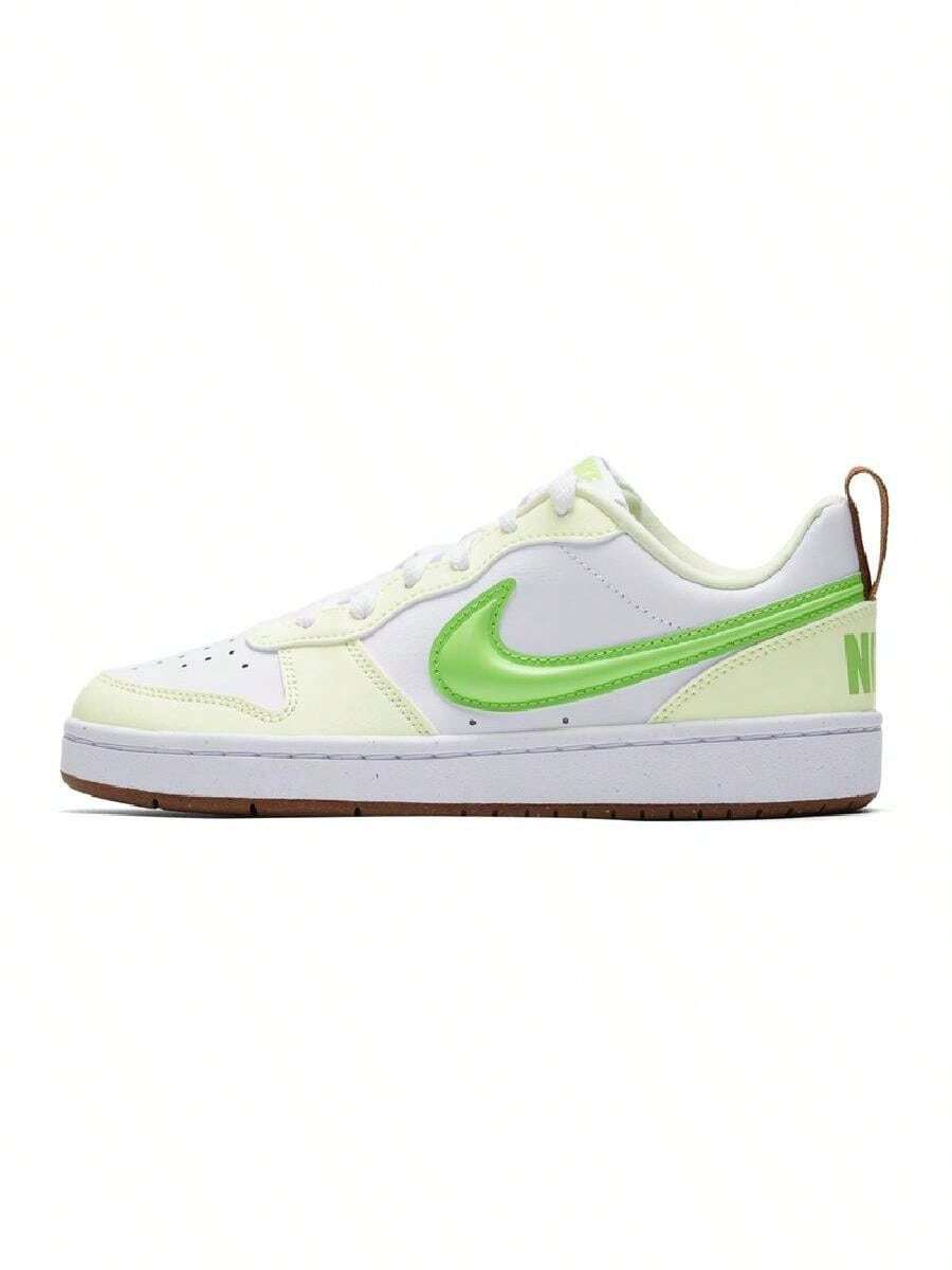 Nike COURT BOROUGH LOW RECR BG GCEL Youth Sports Shoes, Retro Low-Top Casual Skate Shoes, Green, IV2860-131 - Green/White - View 1