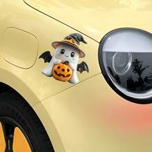 Car Decals, Halloween Pumpkin Ghost, Festive, Creative, Quirky, Stickers For Refrigerators, Car Body Decals. - Pumpkin Ghost - View 2