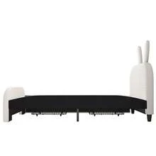 Estructura de cama Estructura cama infantil con forma de conejo blanco 90x200cm y cajones - Blanco - Ver 10
