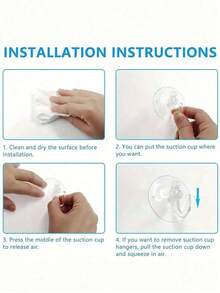 16/8pcs/1pc-Transparent Plastic Suction Cup Hooks, Multi-Functional Traceless Hooks, Strong Load-Bearing, Waterproof, Suitable For Windows, Glass, Shower, Bathroom And Kitchen Walls, Ideal For Daily Use, Holidays, Parties And Carnival Decoration, Christmas Wreath Hooks - Transparent - View 11