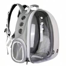 Large Capacity Cat Backpack, Transparent Breathable Pet Carrier, Portable Shoulder Cat Bag, PC Material, Zipper Closure, Cat Backpack/Cat Bag - Multicolor - View 5