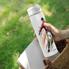 FIFA 1pc Vibrant Soccer Themed 750ml Water Bottle, Made Of Durable And Lightweight Material, Cute Design, Leak-Proof And Reusable, Perfect For Travel And Running - Great Gift For Graduation, Summer, Mother's Day And Camping - Multicolor - View 5
