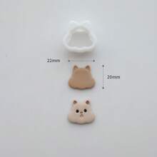 Mini Cute Animal Face Polymer Clay Cutter Set, Cat Dog Bear Bunny Head Shape DIY Earrings Pendant Jewelry Making Handmade Clay Mold Tools - Mini Cute Animal - View 22
