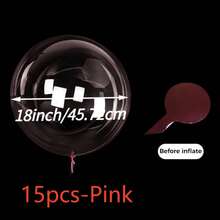 15pcs 20-Inch Clear Bubble Balloons, Large Transparent Bubble Balloons, Suitable For Wedding, Birthday Party Decoration, Christmas And Other Occasions - Clear - View 19