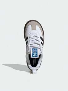 Adidas 男童 SAMBA QUICKON K 休閒低筒運動鞋 KI1579 - 黑與白 - 查看 4