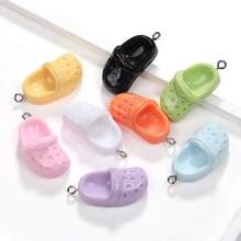 5/8/10/12/15Pcs Mixed Color Sweet Multi-Color Mini Clog Shoe Charms Keychain Backpack Accessories, Suitable For Backpacks, Car Decor, Party Gifts And DIY Projects - Multicolor - View 9